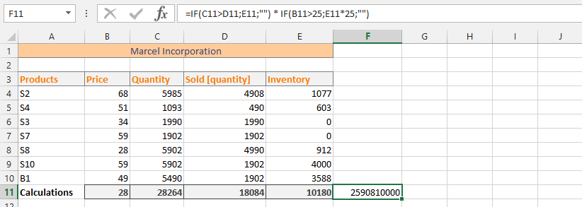 IF and IF in one Formula